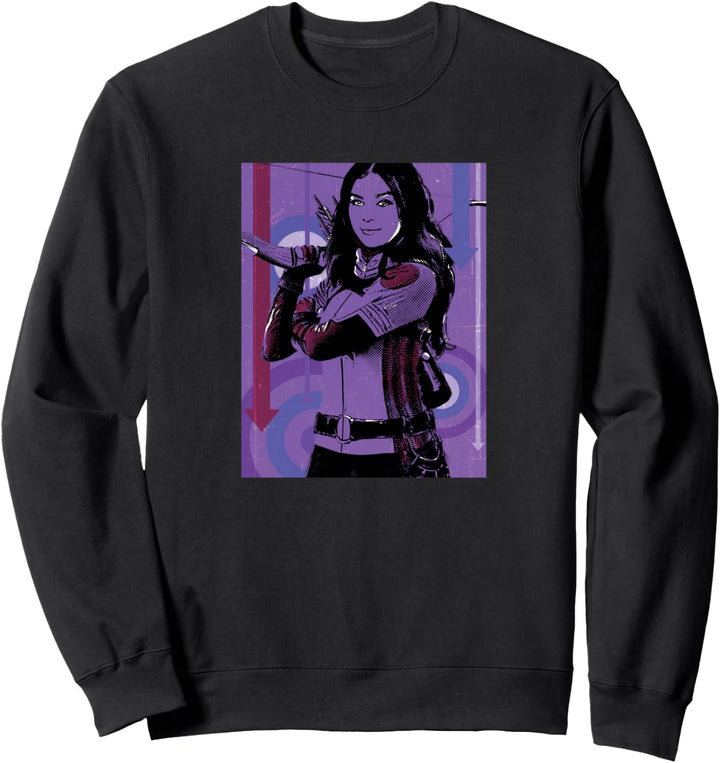 Marvel Hawkeye Kate Bishop Purple Poster Sweatshirt