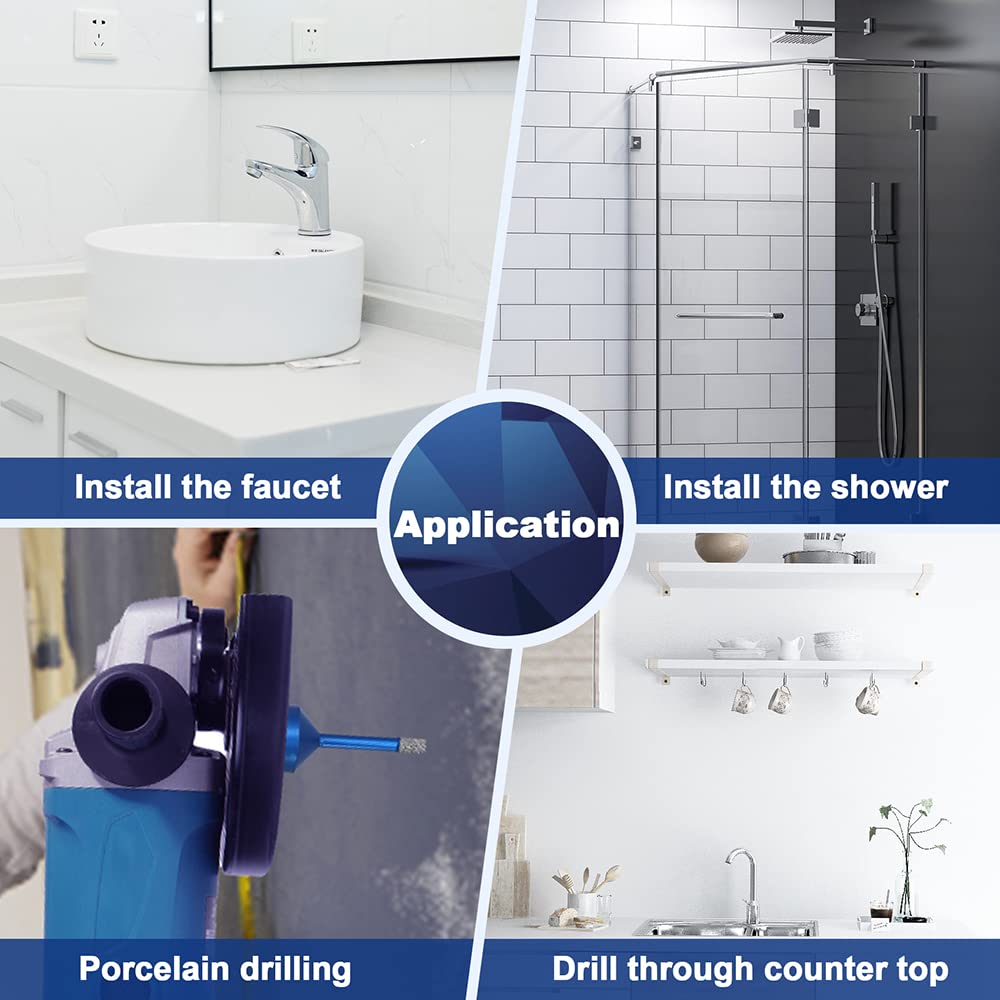 Diamant Fliesenbohrer 10mm - 5 stücke M14 Diamantbohrer Lochsäge für Fliesen Porzellan Keramik Marmo