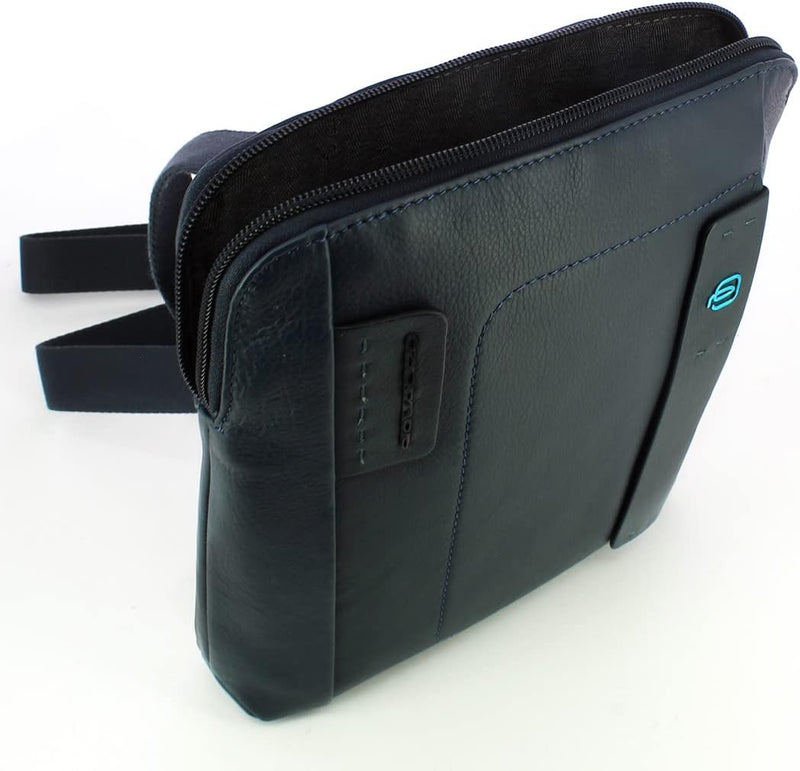 Piquadro Pulse Tasche, Leder, Blau, 26 cm