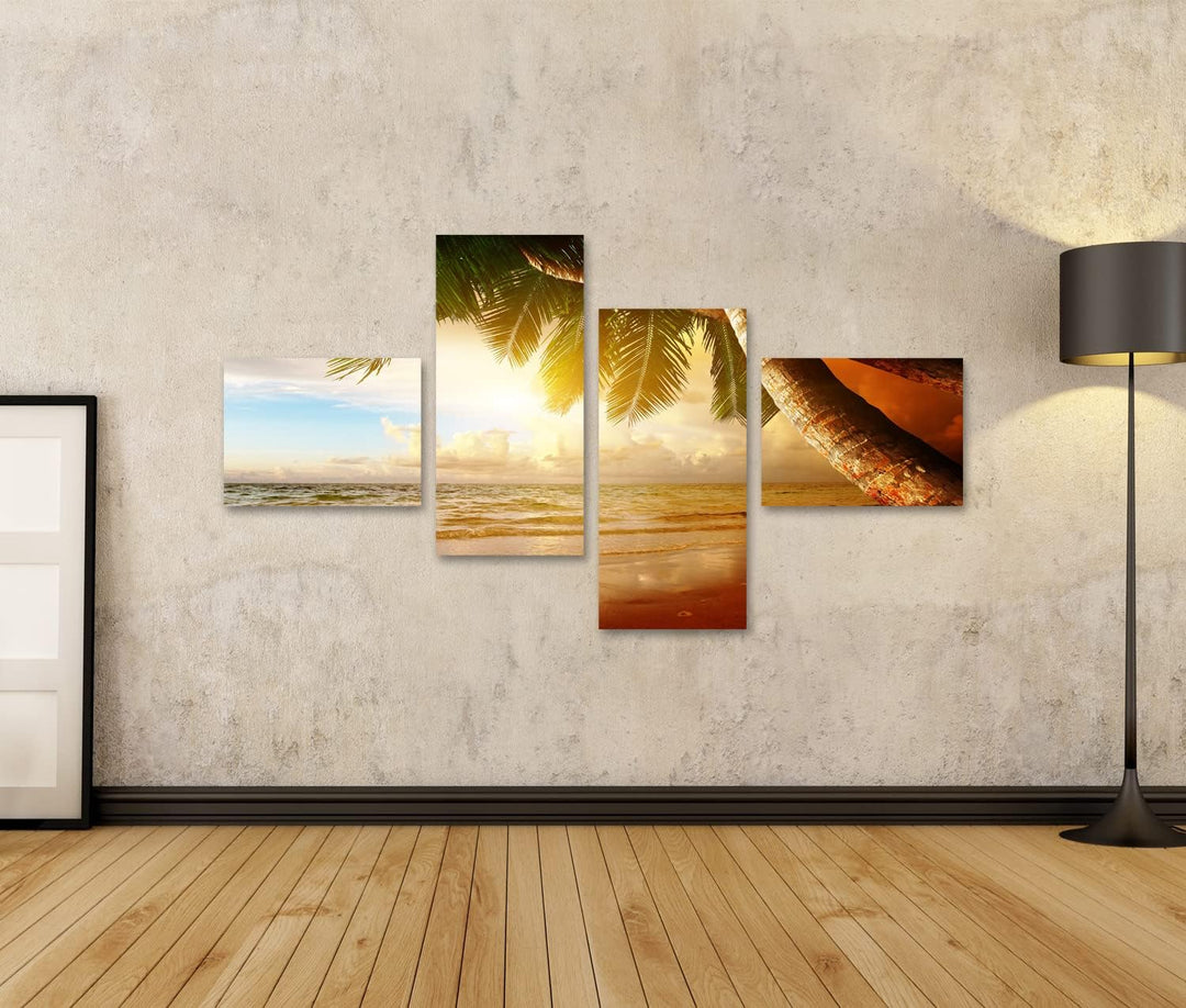 islandburner Bild auf Leinwand Sonnenaufgang Am Strand Der Karibik Bilder Wandbilder Poster Leinwand