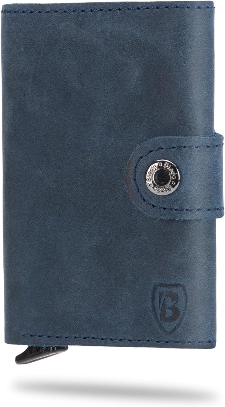 Blade® Kartenetui Herren ohne Münzfach I 6-8 Kartenhalter I Leder Kreditkartenetui mit RFID Schutz I