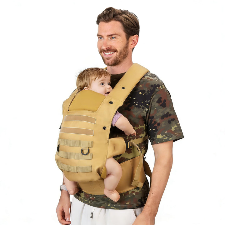 Babytrage für Papa, Ergonomische Baby Trage mit Hüftgesunde (4-36 Monate), 3-in-1 Baby Carrier für 3