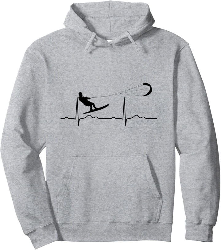 Kitesurfen KITE Kiteboarding Herzschlag Kitesurf Pullover Hoodie