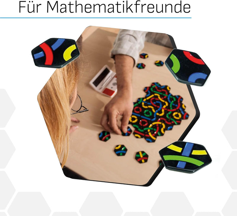 Tantrix 53001 Game Pack Strategiespiel und Puzzle, Schwarze Spielsteine Single, Single