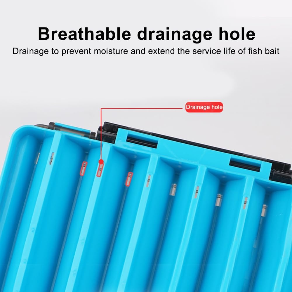 2 Stück Tackle Box Organizer, Angelbox, Doppelseitige Angelköder Aufbewahrungsbox mit Atmungsaktiven