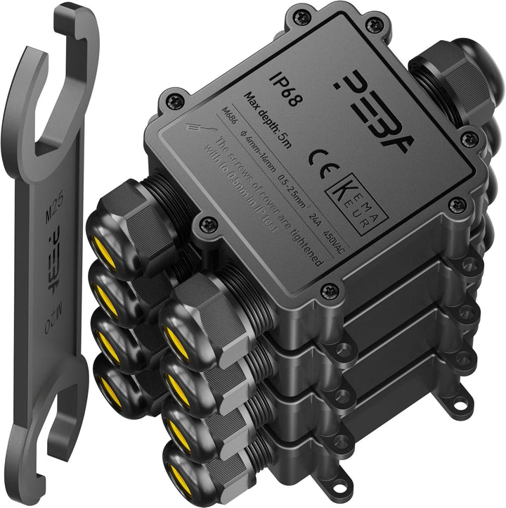 PEBA® Wasserdicht Abzweigdose Erdkabel Kabelverbinder IP68 Verteilerdose steckdose aussen verteiler