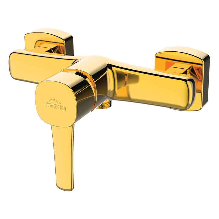 KOLMAN Brausearmatur Wasserhahn Bad GLAMOUR Duscharmatur Brausebatterie Duschmischer (Gold), Gold