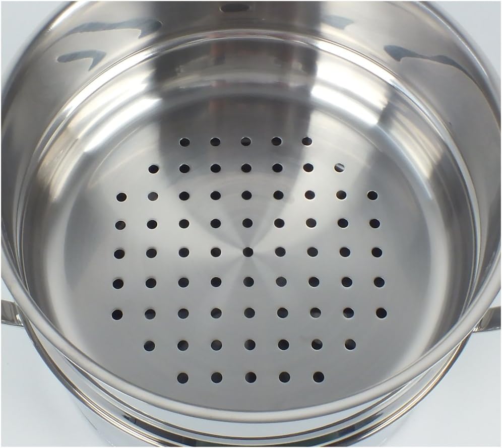 Kela 10994 Universaldünster mit Glasdeckel, Edelstahl, Induktionsgeeignet, 20 cm Durchmesser, 3,0 l