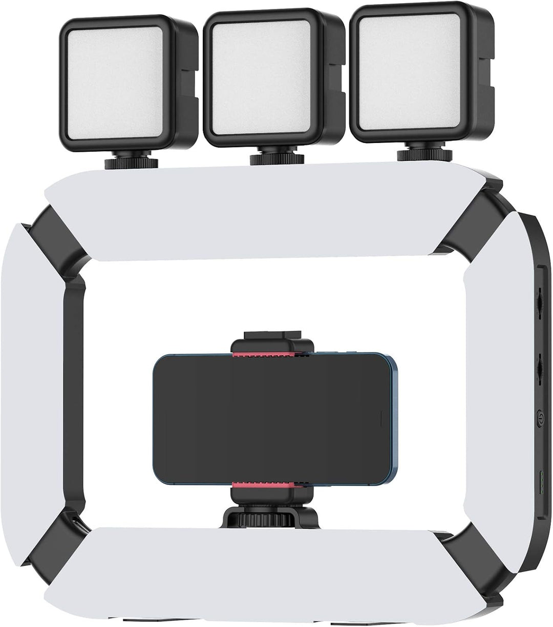 Ulanzi U200 Ringlamp Video Rig - with Phone Holder and Built-in Power Bank