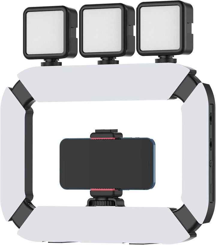Ulanzi U200 Ringlamp Video Rig - with Phone Holder and Built-in Power Bank