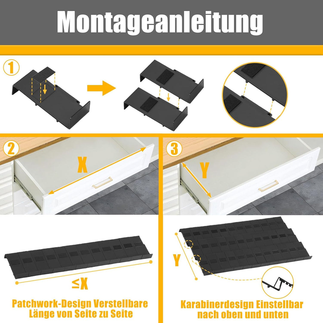 Famhap Gewürz Organizer Schublade, 36 Stück Patchworkable Gewürzregal Schublade, Küchen Organizer sc