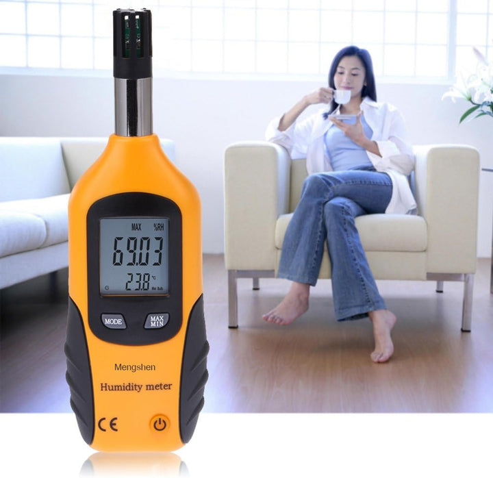 Mengshen Digitales Temperatur- Und Luftfeuchtigkeitsmessgerät Mit Taupunkt Und Feuchtkugeltemperatur