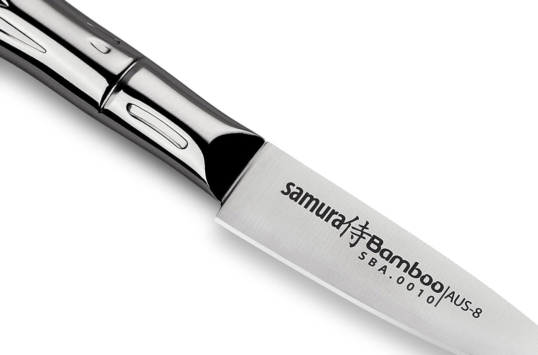 SAMURA Profi Messer Geschenk Set Ultra-scharf, aus japanisch AUS 8 Edelstahl, 18 cm Klinge, Stahl Ha