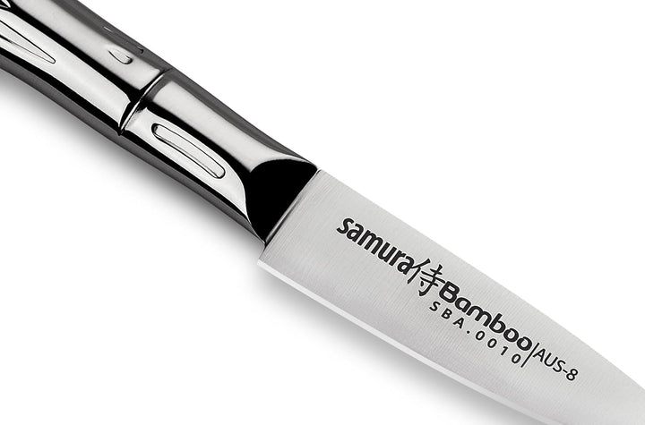 SAMURA Profi Messer Geschenk Set Ultra-scharf, aus japanisch AUS 8 Edelstahl, 18 cm Klinge, Stahl Ha