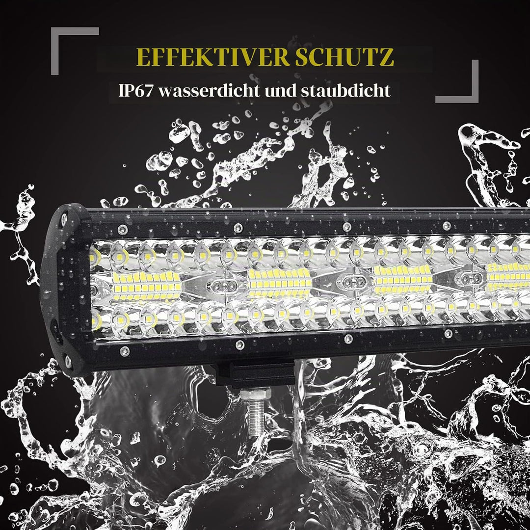 SKYWORLD 50.8cm Arbeitsscheinwerfer 420W LED-Lichtleiste, Zusatzscheinwerfer Offroad Scheinwerfer, k