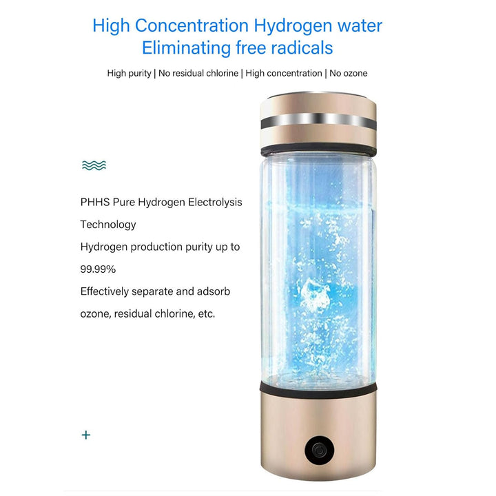 Wasserstoff-Wassergenerator Wasserstoffreiche Wasserflasche Wasserstoff Generator 300 ML 1200 Bis 14