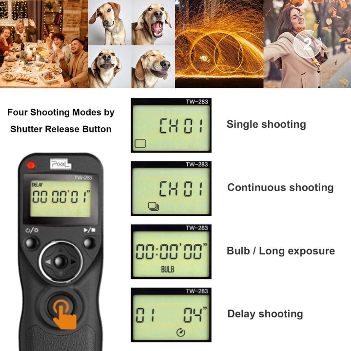 Pixel TW-283 RR-90 Kabellose Kamera Auslöser Fernsteuerung Intervalometer Fernauslöser für Fujifilm