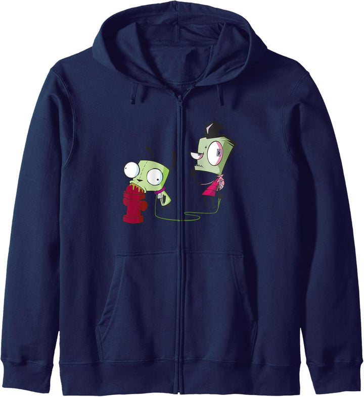 Nickelodeon Invader Zim Walking GIR Fire Hydrant Portrait Kapuzenjacke