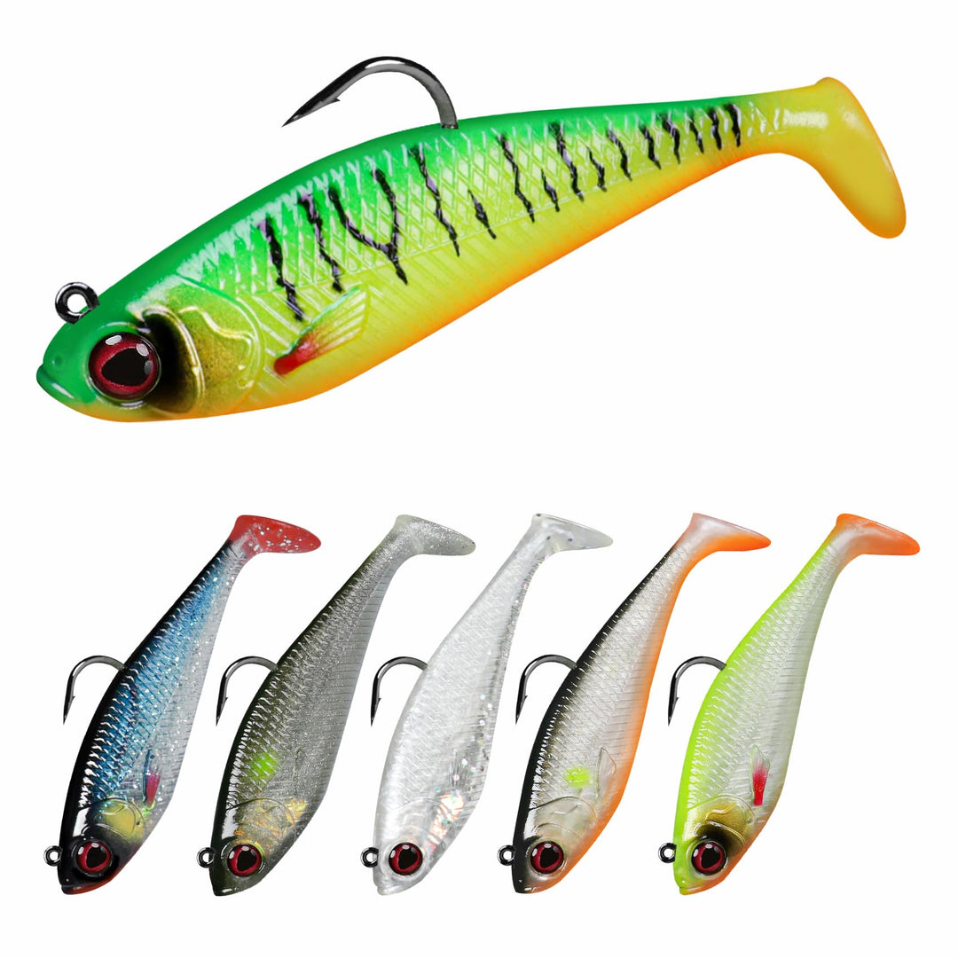 TRUSCEND Gummifische Angelköder für Forelle Zander & Barsch, Kunstköder Angelausrüstung Gummiköder A