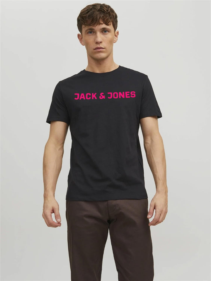 JACK &amp; JONES Male T-Shirt 3er-Pack Logo T-Shirt XS 5er Pack (4x Schwarz, Blau), XS 5er Pack (4x Schw