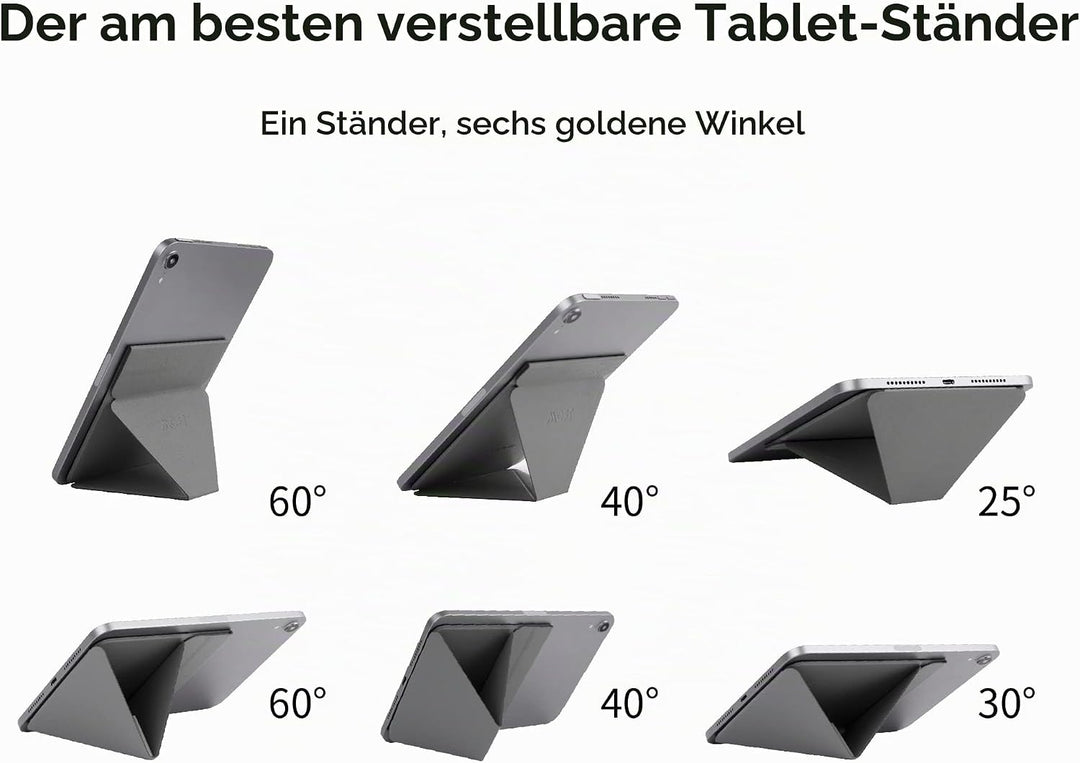 MOFT Snap Tablet Ständer, Einstellbarer Faltbarer Tragbarer iPad-Ständer für den Schreibtisch, kompa