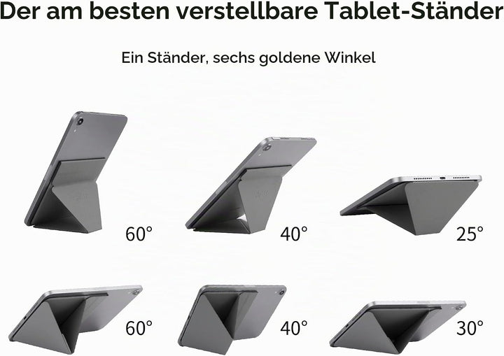MOFT Snap Tablet Ständer, Einstellbarer Faltbarer Tragbarer iPad-Ständer für den Schreibtisch, kompa