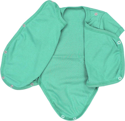 TupTam Baby Jungen Kurzarm Wickelbody Baumwolle Body 5er Set 74 Dunkelblau Jeans Blau Mintgrün, 74 D