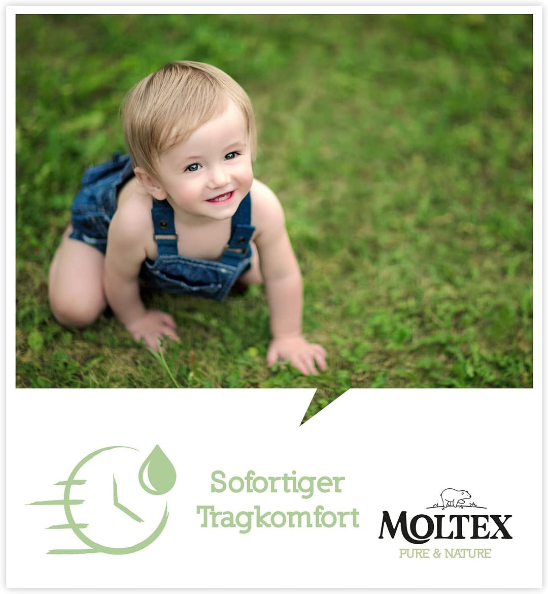 Moltex Pure & Nature Öko Windeln Grösse 3 Midi (4-10 kg) Monatsbox 198 Bio Windeln Grösse: 3, Gr
