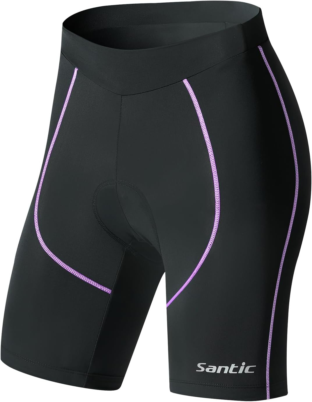Santic Fahrradhose Damen Gepolstert Kurz Radlerhose Gepolstert Schnelltrockende mit Sitzpolster 3D b