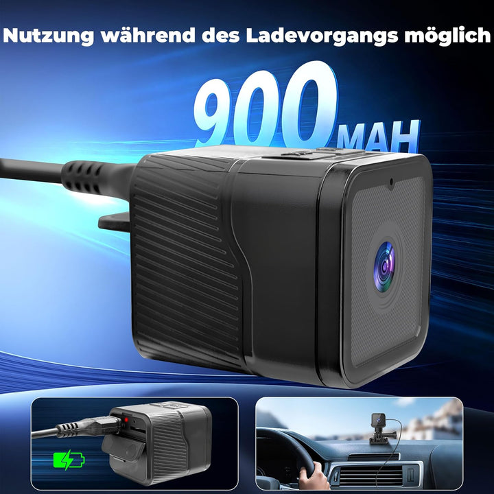 NinjaCam 1080P Mini Action Cam, 120° Weitwinkel Sportkamera, WiFi Actionkameras, Helmkamera Fahrrad,