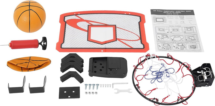 Kinder Basketballkorb Indoor für Tür & Wand, Mini Basketball Set mit Elektronischer Anzeigetafel, 2