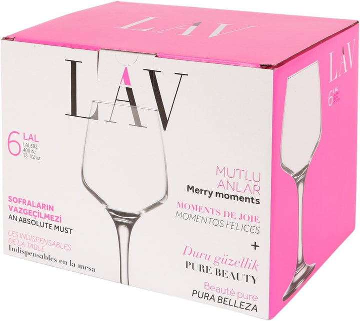 Lav Lal Rotweingläser - 400ml - Pack Von 12