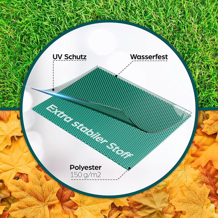 HAYATEC Gartensack 3x Laubsack Gartenabfallsack stabil mit 4 Griffen selbststehend UV-Beständig 272