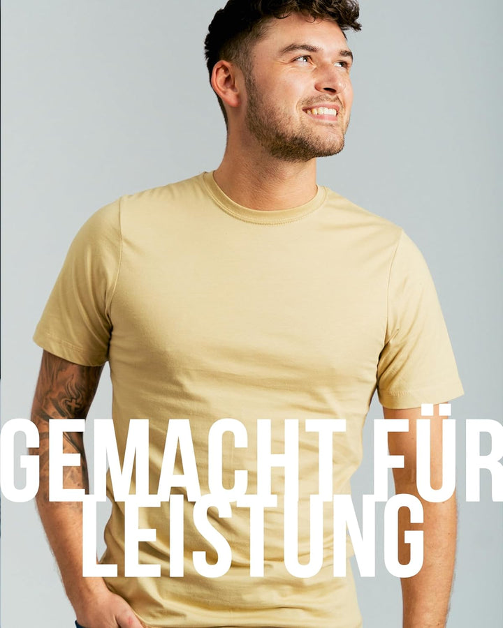 Performance Basic-T-Shirts für Männer Pack of 3-100% Reine Baumwolle Männer-T-Shirt-Kurzarm-T-Shirt