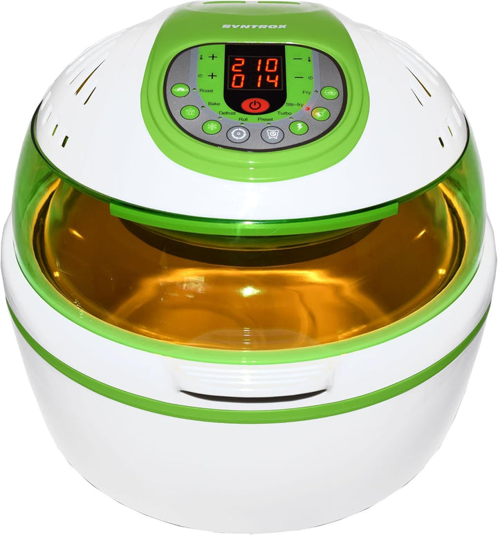 Syntrox Germany Turbo-Heissluftfritteuse Heissluftgarer Fritteuse Air-fryer mit LED-Display, 10 Lite