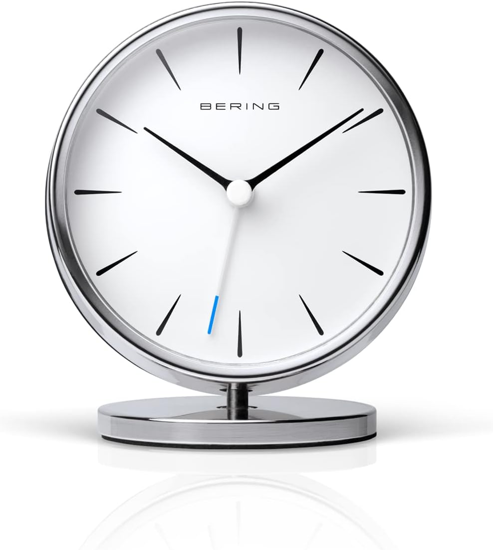 BERING Damen und Herren Alarmclock Quarz Movement - Home Decor Collection mit Kunststoff Glas 90096-