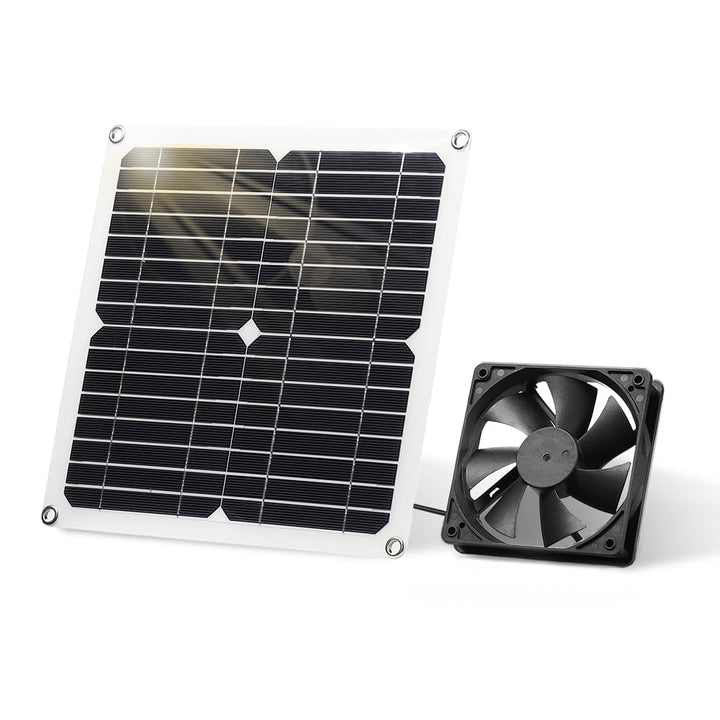 SUNYIMA Solarpanel Fan Kit, 12W wetterfest mit DC Fan für kleine Hühnerställe, Gewächshäuser, Schupp