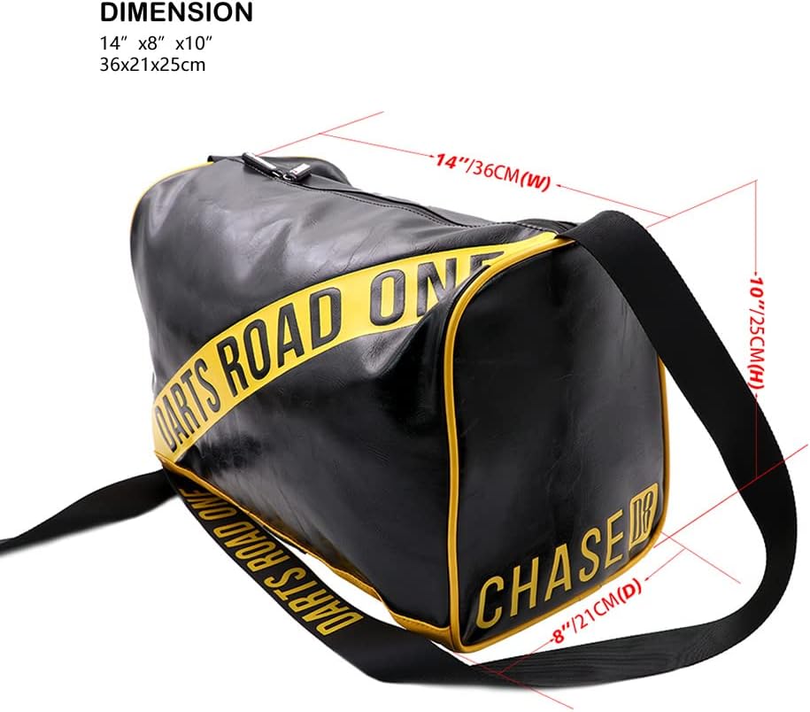 CUESOUL Darts Road ONE Serie PU Tasche Schwarz und Gelb 1 FZ.BB-05, Schwarz und Gelb 1 FZ.BB-05