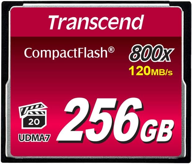 Transcend 256GB CompactFlash 800 Speicherkarte TS256GCF800 256GB CF800x, 256GB CF800x