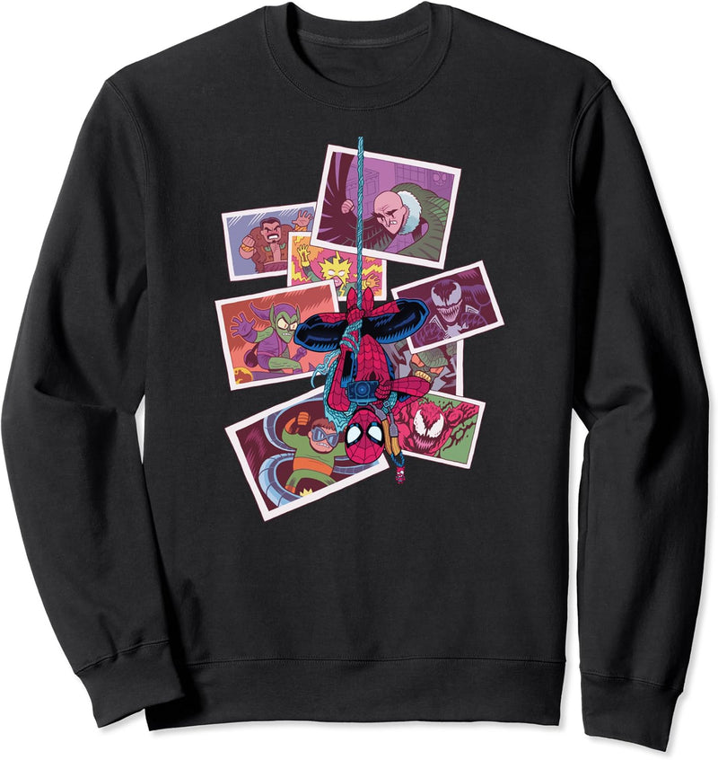 Marvel Spider-Man and Super Villain Polaroids Sweatshirt