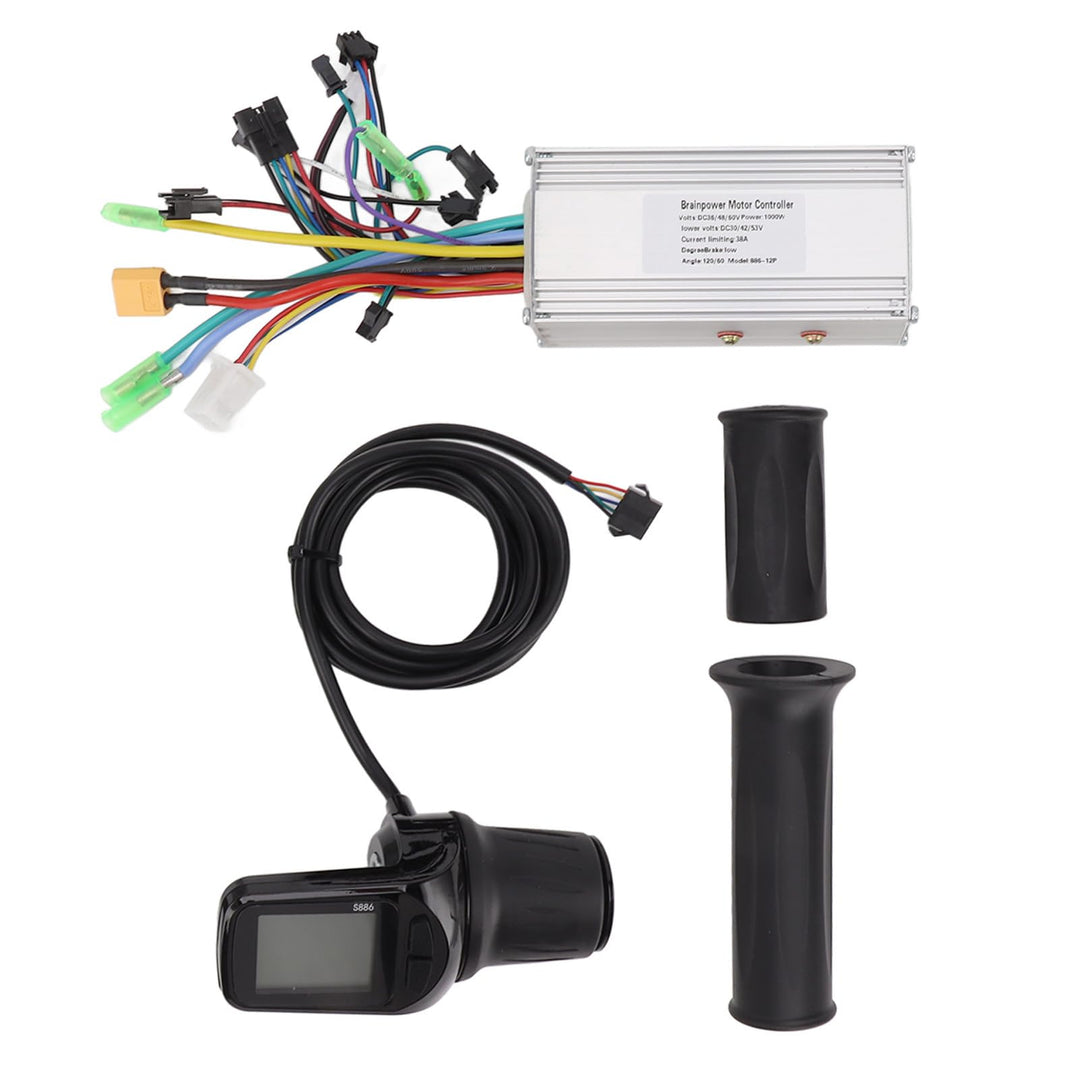 BuyWeek Elektrofahrrad Brushless Motor Controller Kit, 36V 48V 60V 1000W 38A 3 Modus Sinuswelle Cont