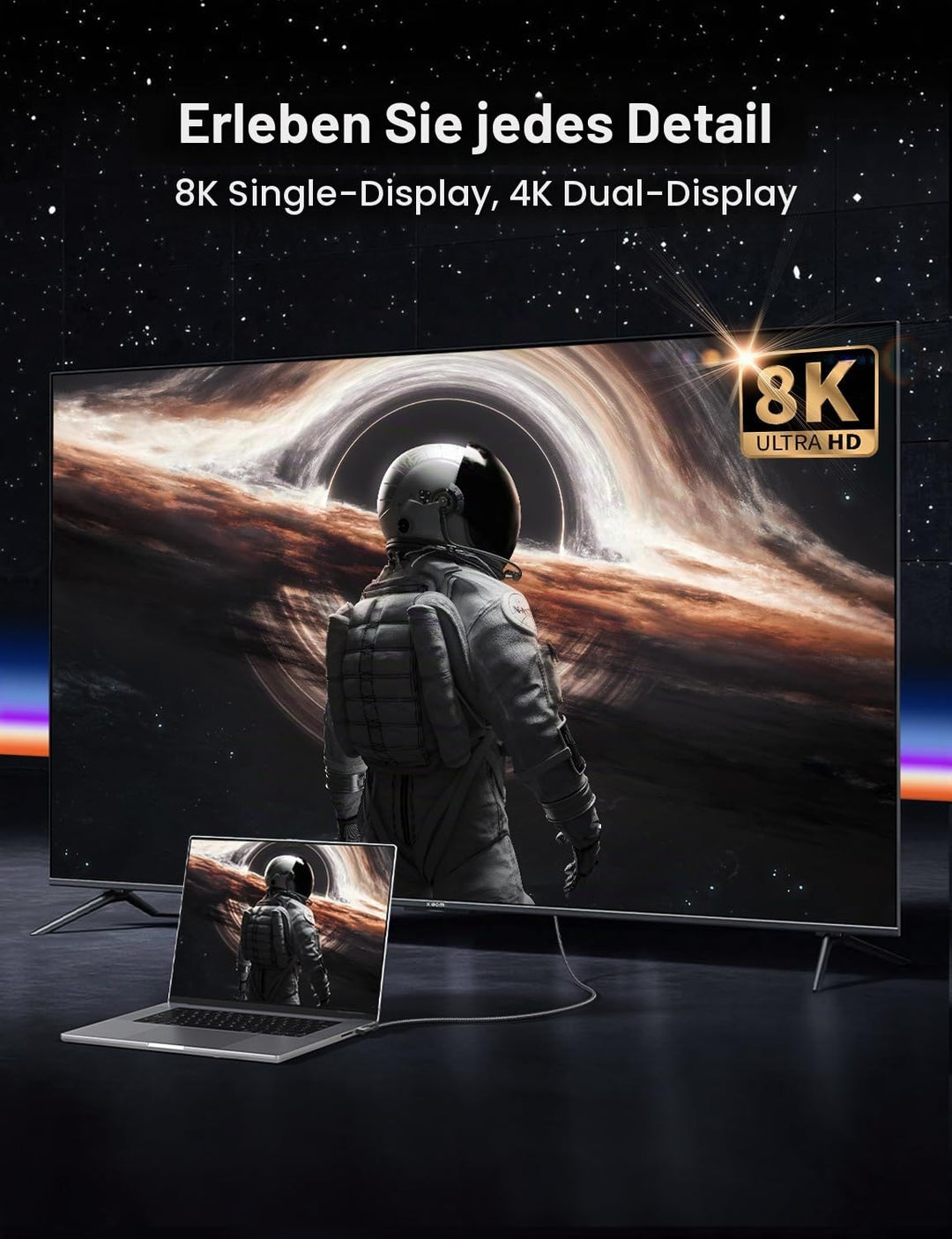 XAOSUN USB4 mit Thunderbolt 4 Kabel Unterstützt 40Gbps PD3.1 240W Zertifiziert Ladekabel, 8K 60Hz 4K