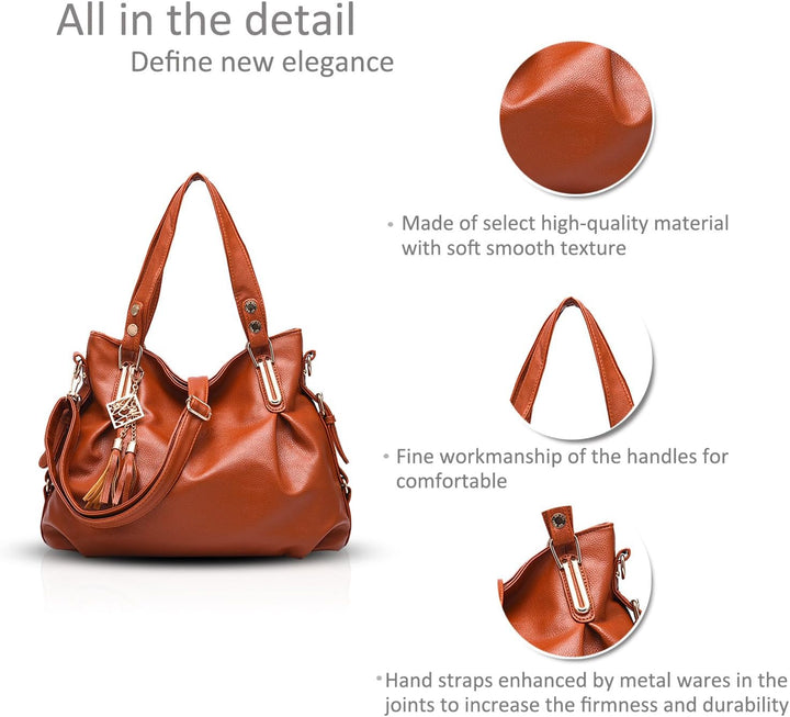 Nicole&Doris Neue Handtaschen Damen Henkeltaschen Klassische Tasche tragbaren Umhängetasche Frauen M