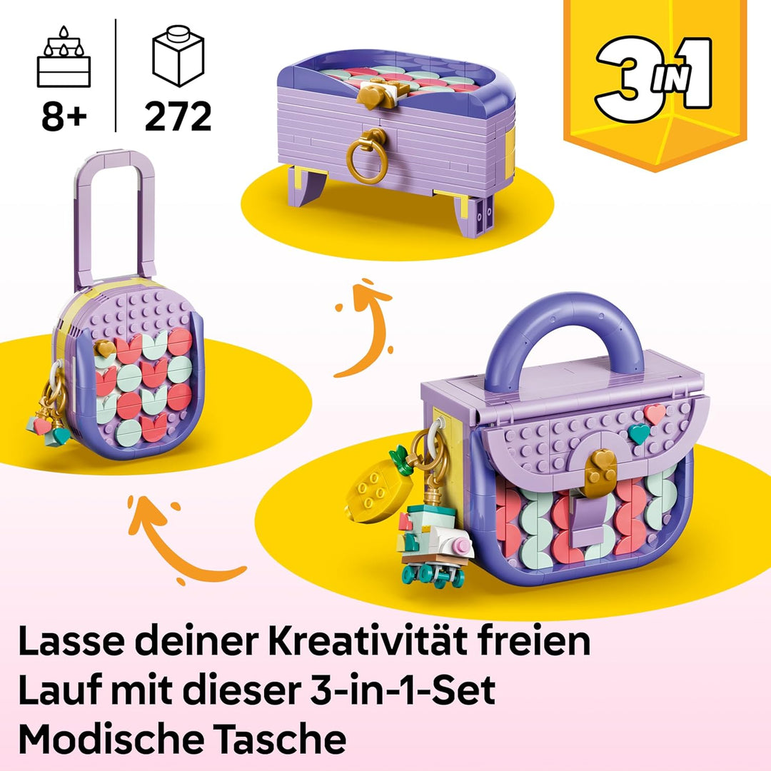 LEGO Creator 3-in-1-Set Modische Tasche mit Staufach - Modellbau mit 3 Bauoptionen: Handtasche, Koff