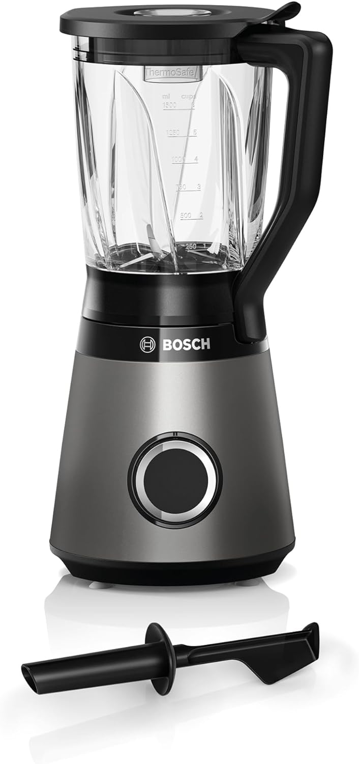 Bosch Standmixer VitaPower Serie 4 MMB6172S, Edelstahl-Klingen Made in Germany, 1,5l ThermoSafe Glas