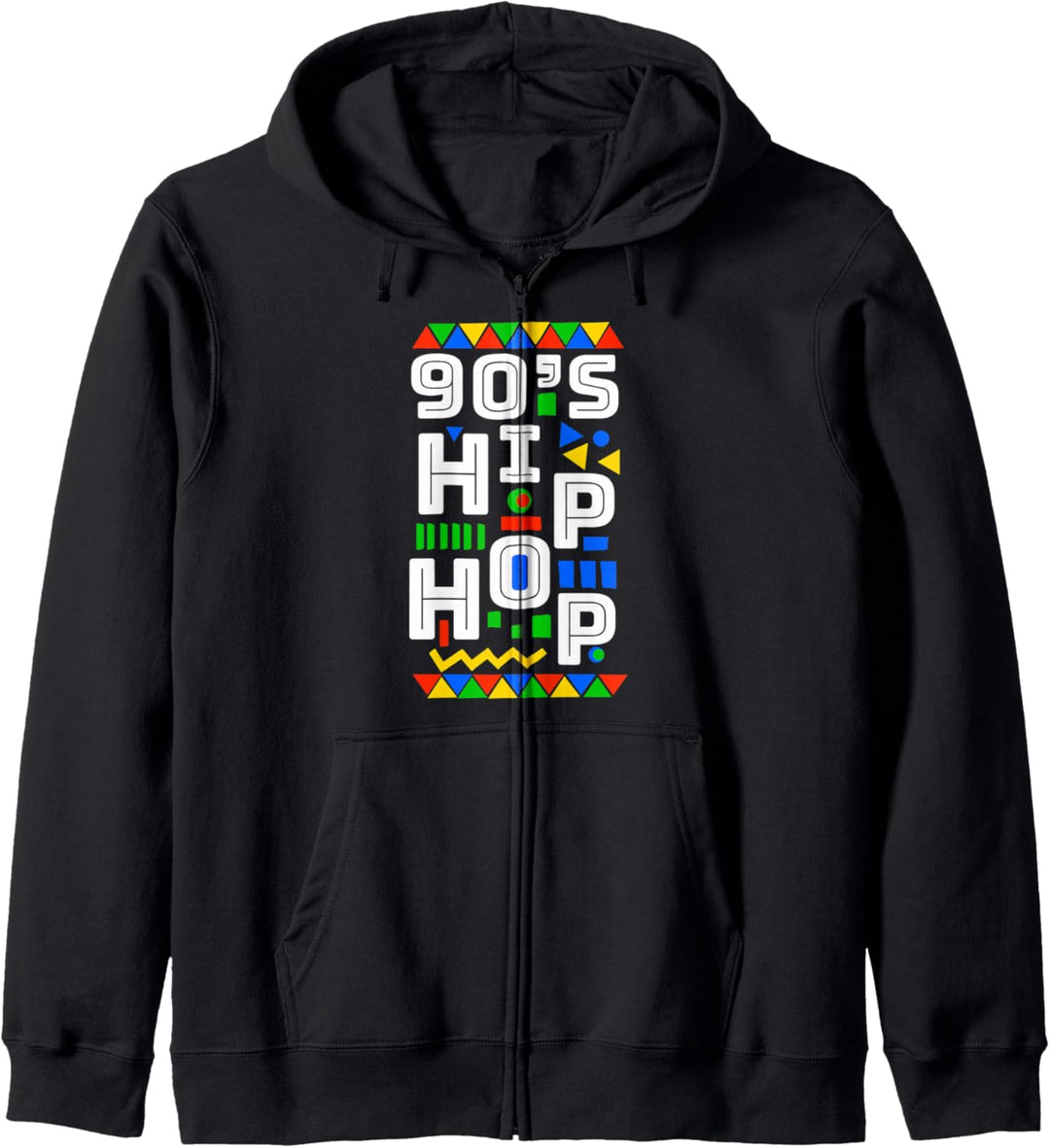 90er Jahre Hip Hop Vibes Retro-Muster Kapuzenjacke