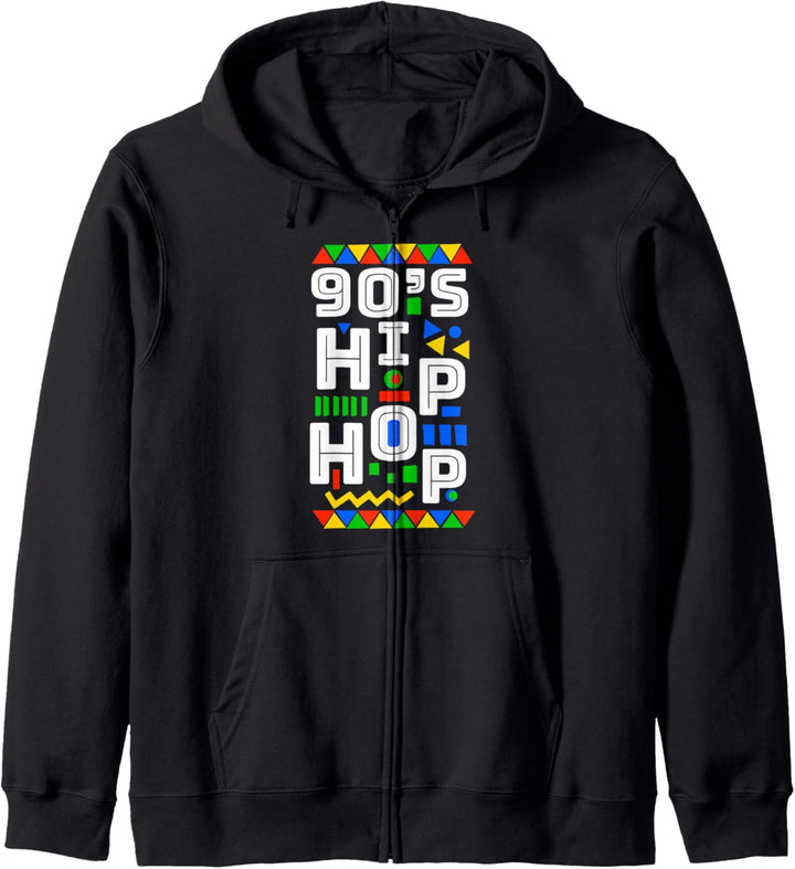 90er Jahre Hip Hop Vibes Retro-Muster Kapuzenjacke