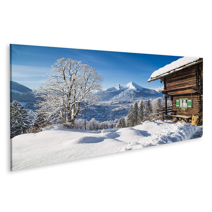 islandburner Bild auf Leinwand Schöne Berglandschaft In Den Bayerischen Alpen Mit Dorf Berchtesgaden