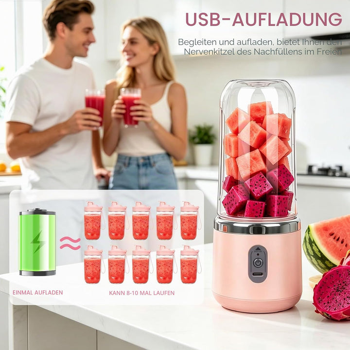 Foreverup Tragbarer Mixer, Maker to Go Mini-Standmixer, Smoothie Maker, Portabler Elektrischer Saftp