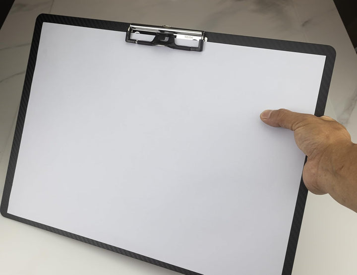Echtes 3K-Kohlefaser-Klemmbrett, Ultraleicht,Robust und tragbar,1.5 mm Dicke, schwarz, geeignet für